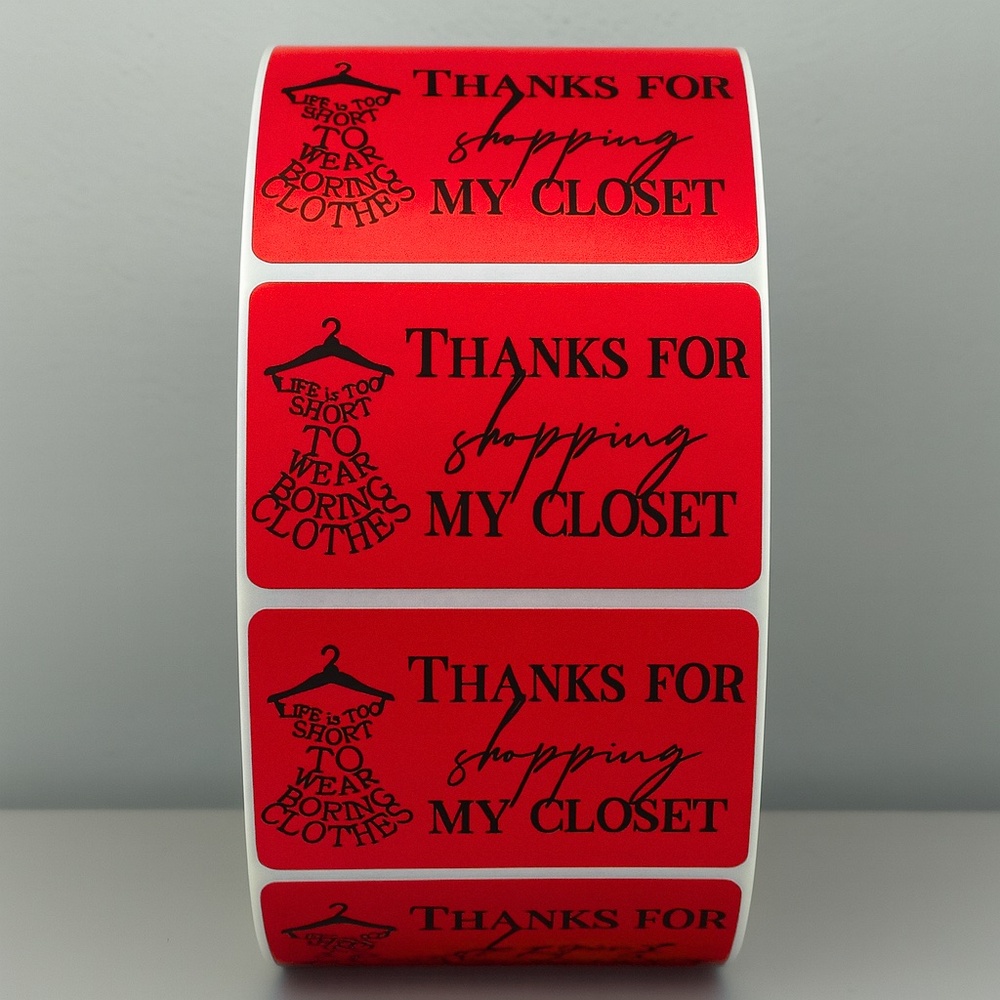 Thanks for Shopping My Closet Stickers – Cute Labels for Clothing Orders - Picture 7 of 11
